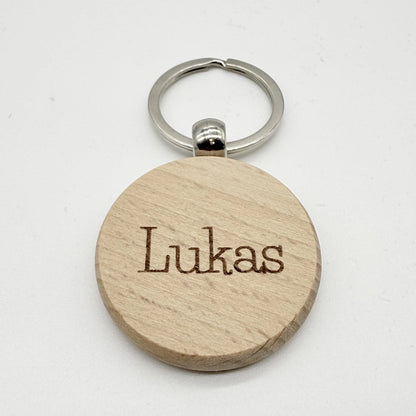 Personalisierter runder Schlüsselanhänger "Seestern"