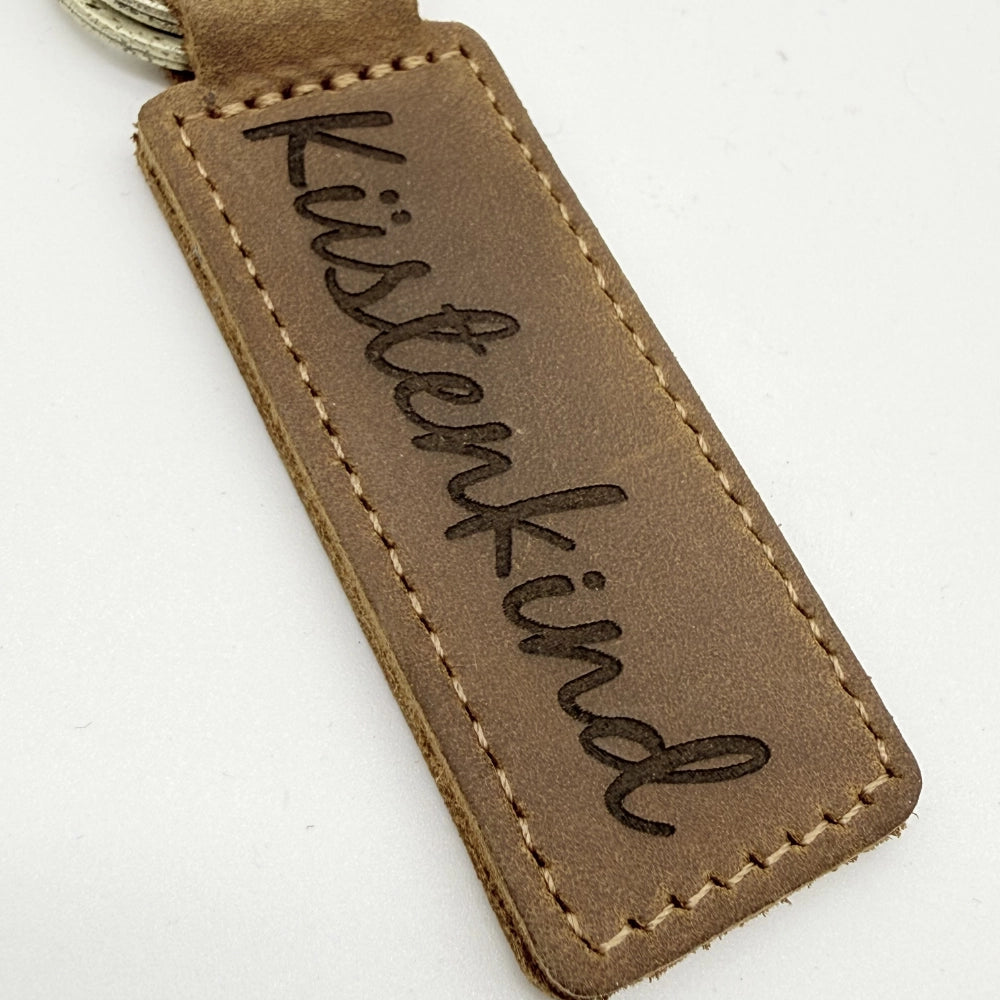 Personalisierter Leder-Schlüsselanhänger "Küstenkind"
