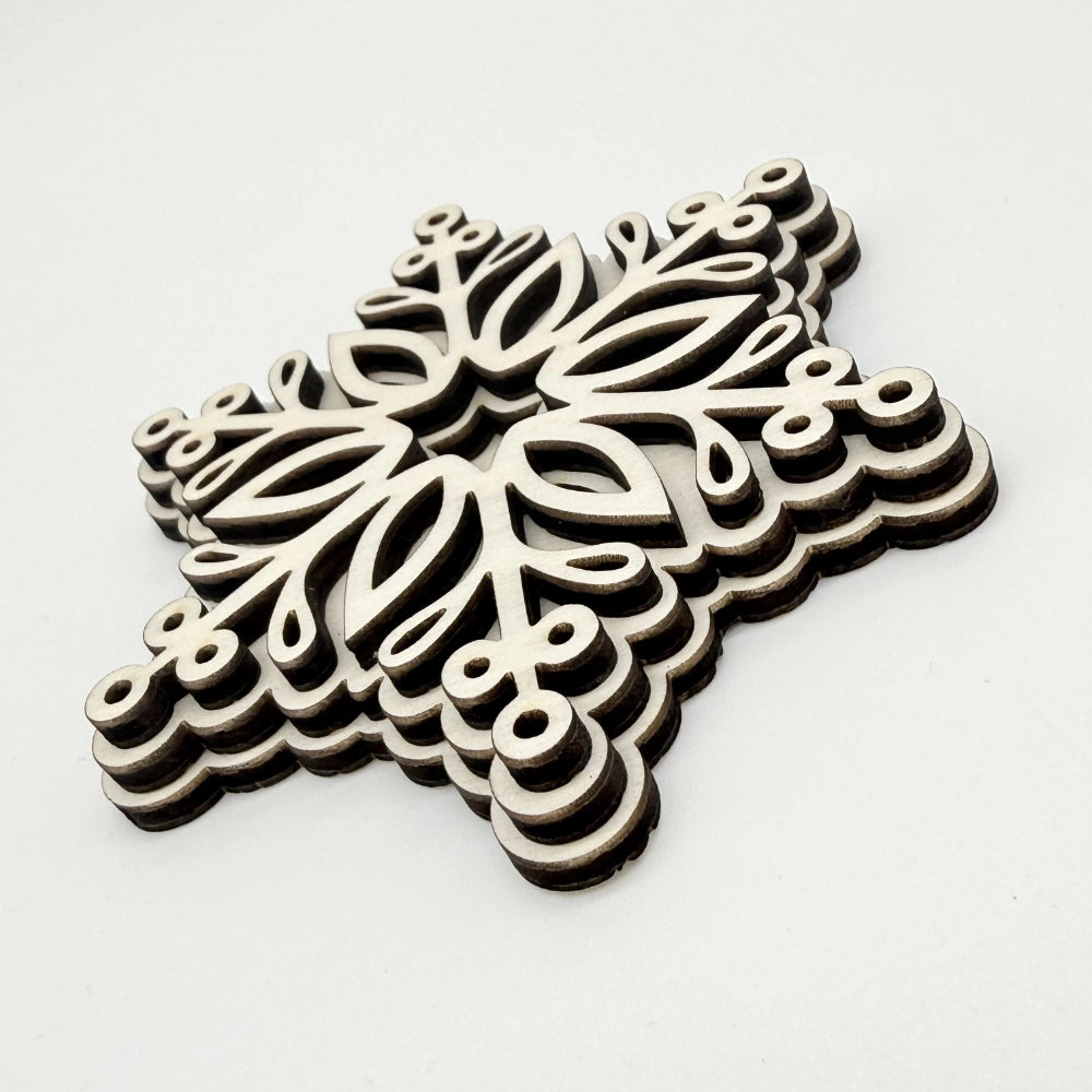 3D Holzstern Schneeflocke Weihnachtsschmuck