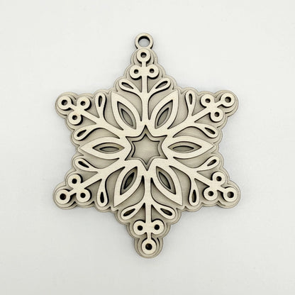 3D Holzstern Schneeflocke Weihnachtsschmuck