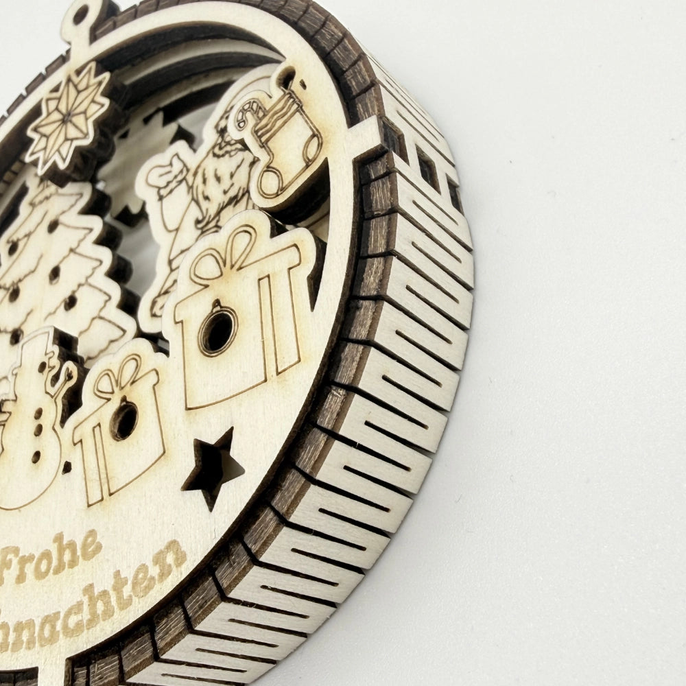 3D Holz-Ornament Weihnachtsschmuck