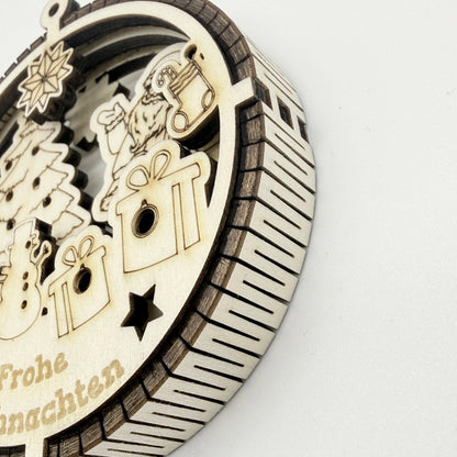 3D Holz-Ornament Weihnachtsschmuck