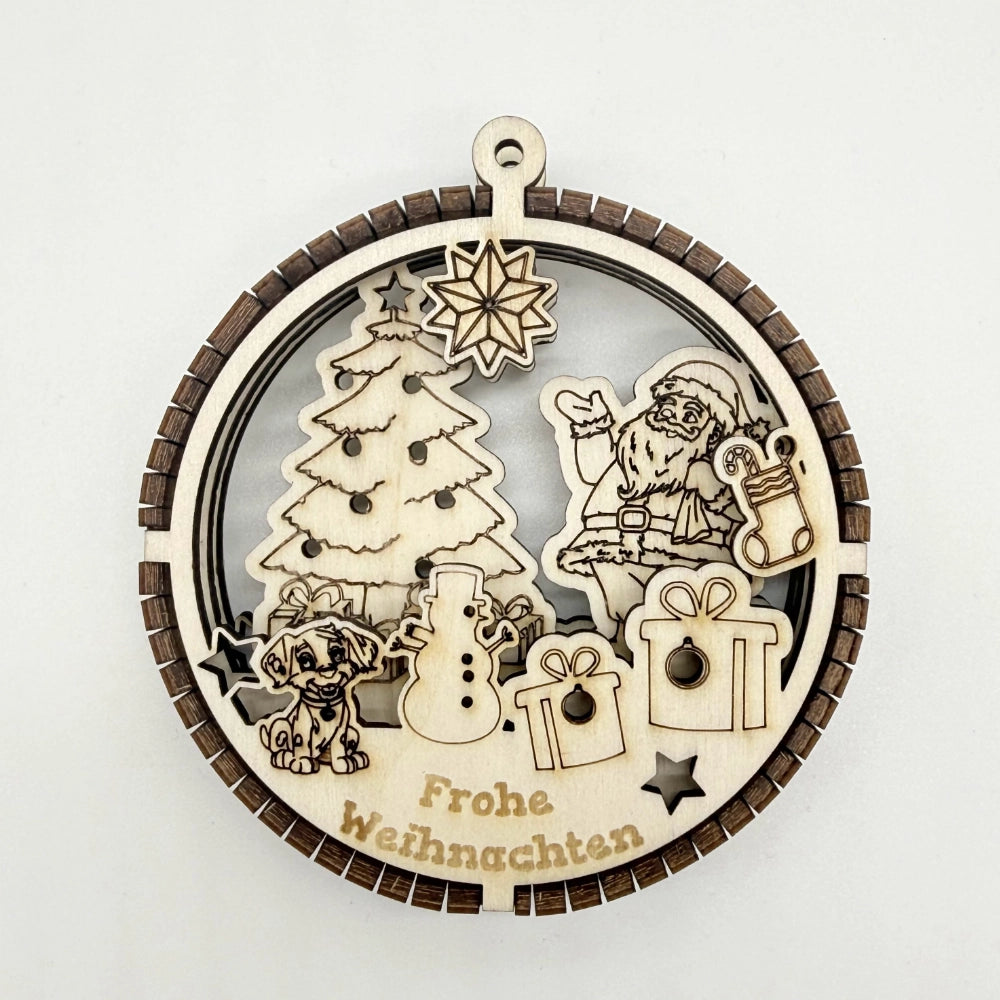 3D Holz-Ornament Weihnachtsschmuck
