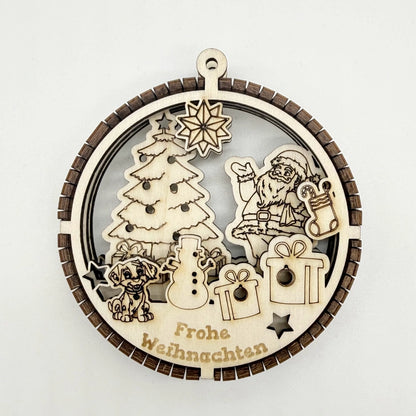 3D Holz-Ornament Weihnachtsschmuck