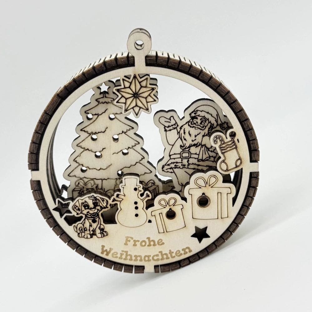 3D Holz-Ornament Weihnachtsschmuck