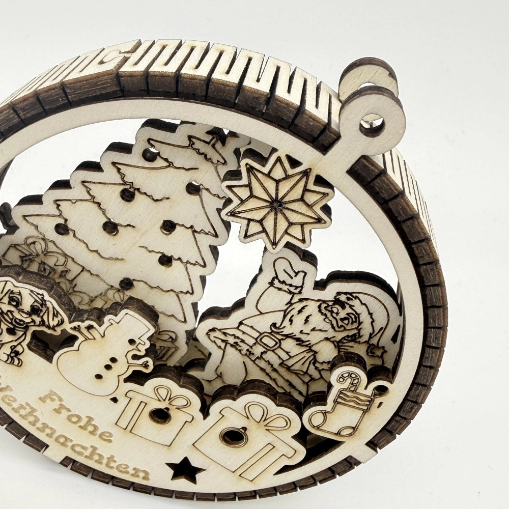 3D Holz-Ornament Weihnachtsschmuck