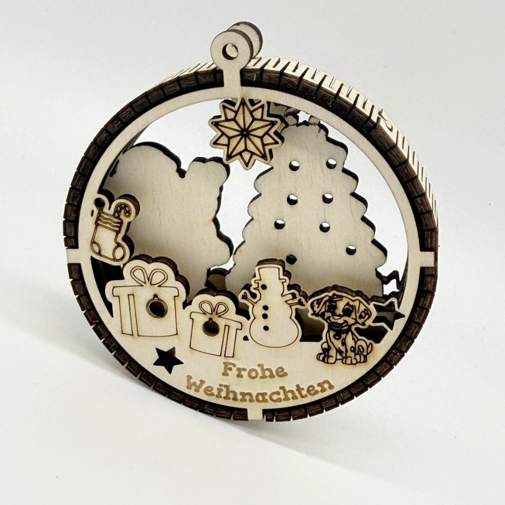 3D Holz-Ornament Weihnachtsschmuck