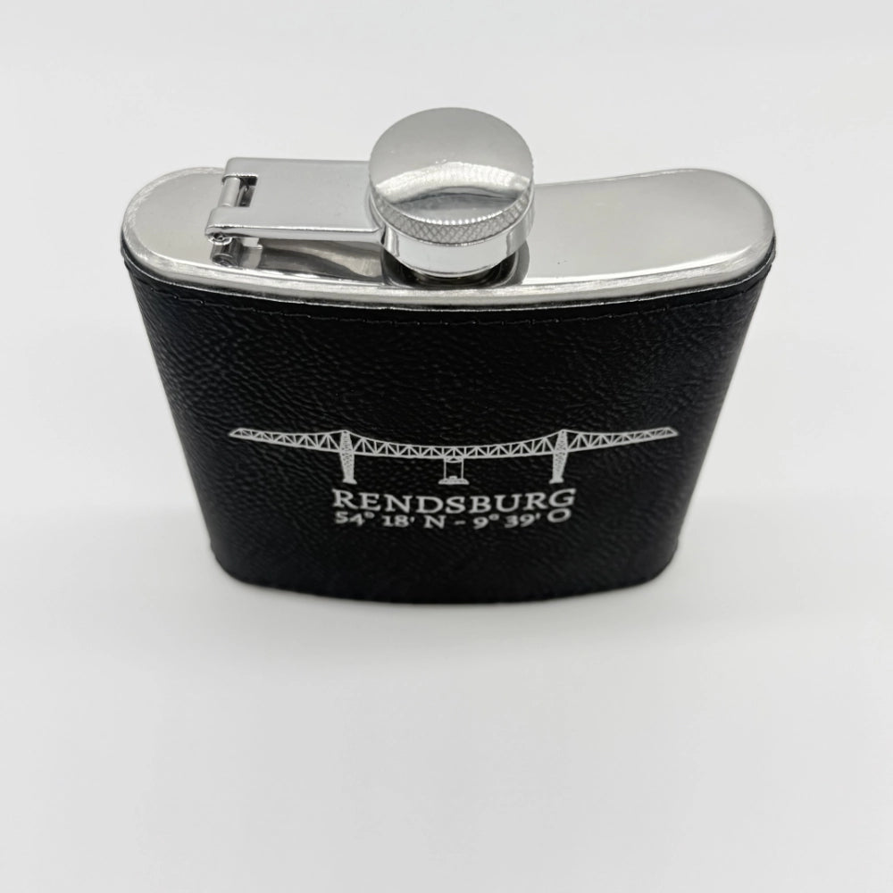 Edelstahl Flachmann „Rendsburger Hochbrücke“