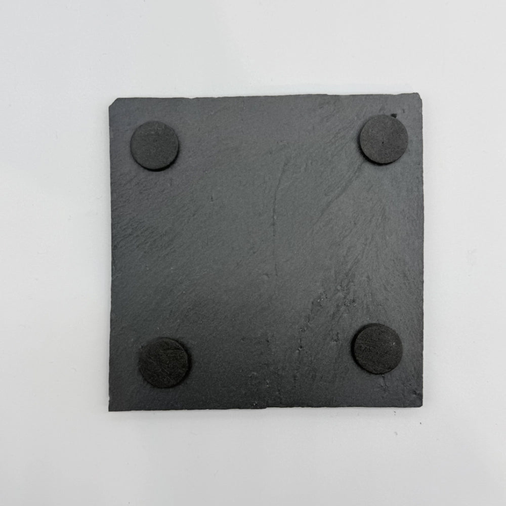 Weihnachtsuntersetzer aus Schiefer "Winterwald"