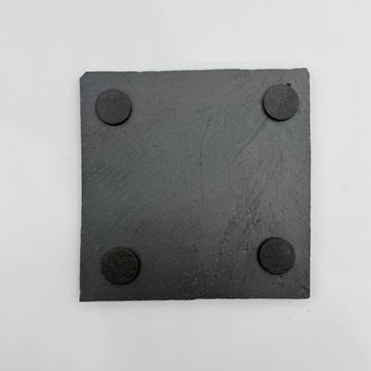 Weihnachtsuntersetzer aus Schiefer "Winterwald"