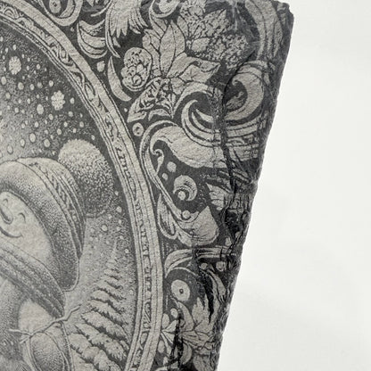 Weihnachtsuntersetzer aus Schiefer "Schneemann"