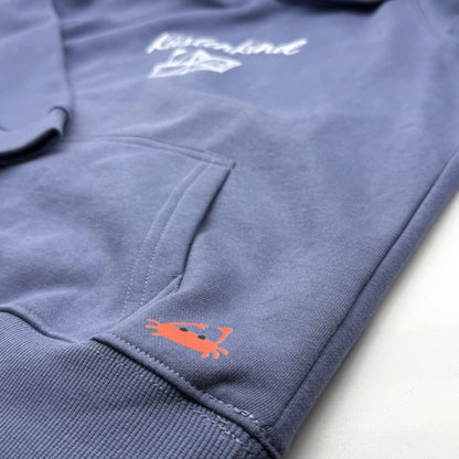 Kinder Bio Hoodie "Küstenkind" blau