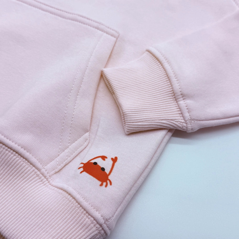Kinder Bio Hoodie "Küstenkind" rosa