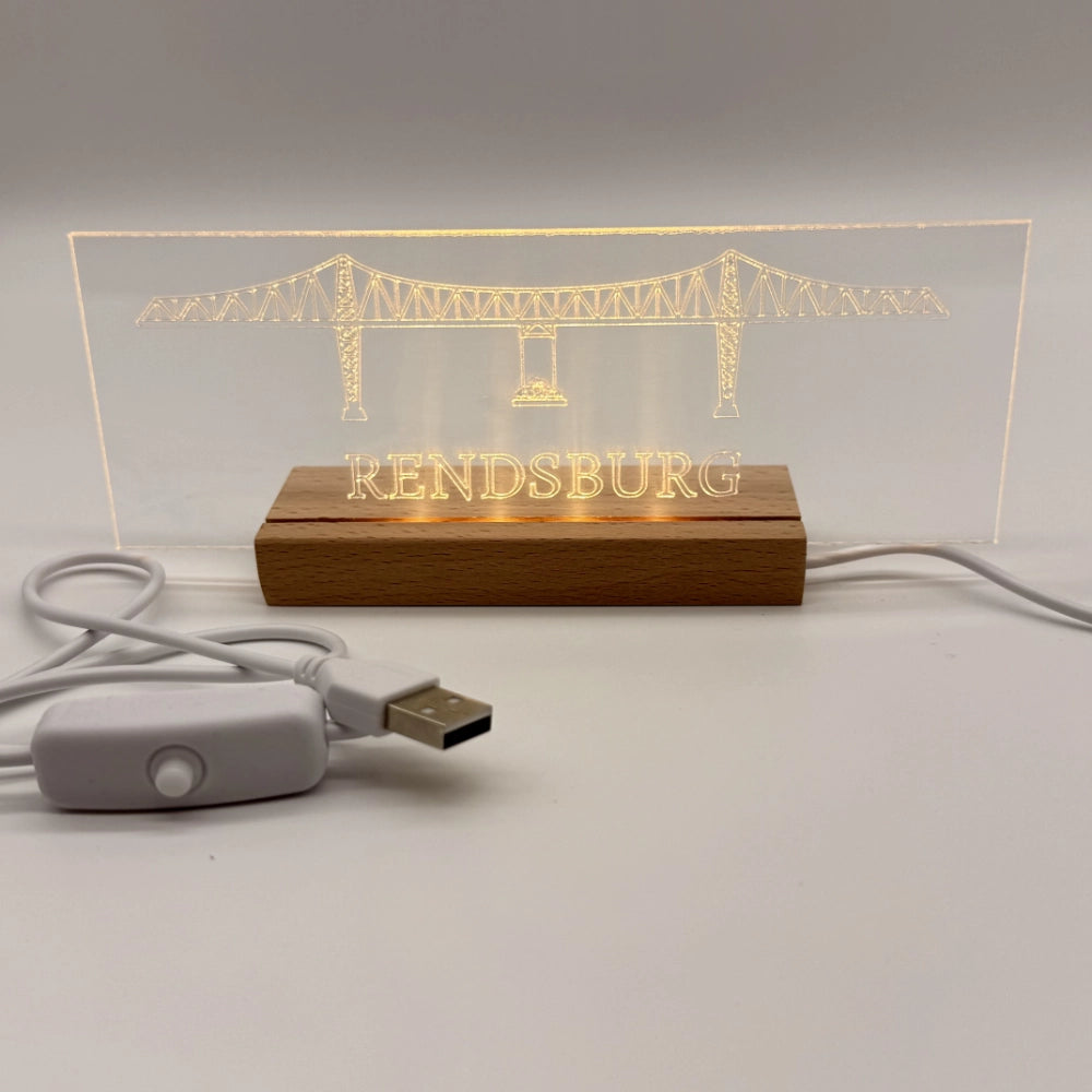 LED-Leuchtschild „Rendsburger Hochbrücke“