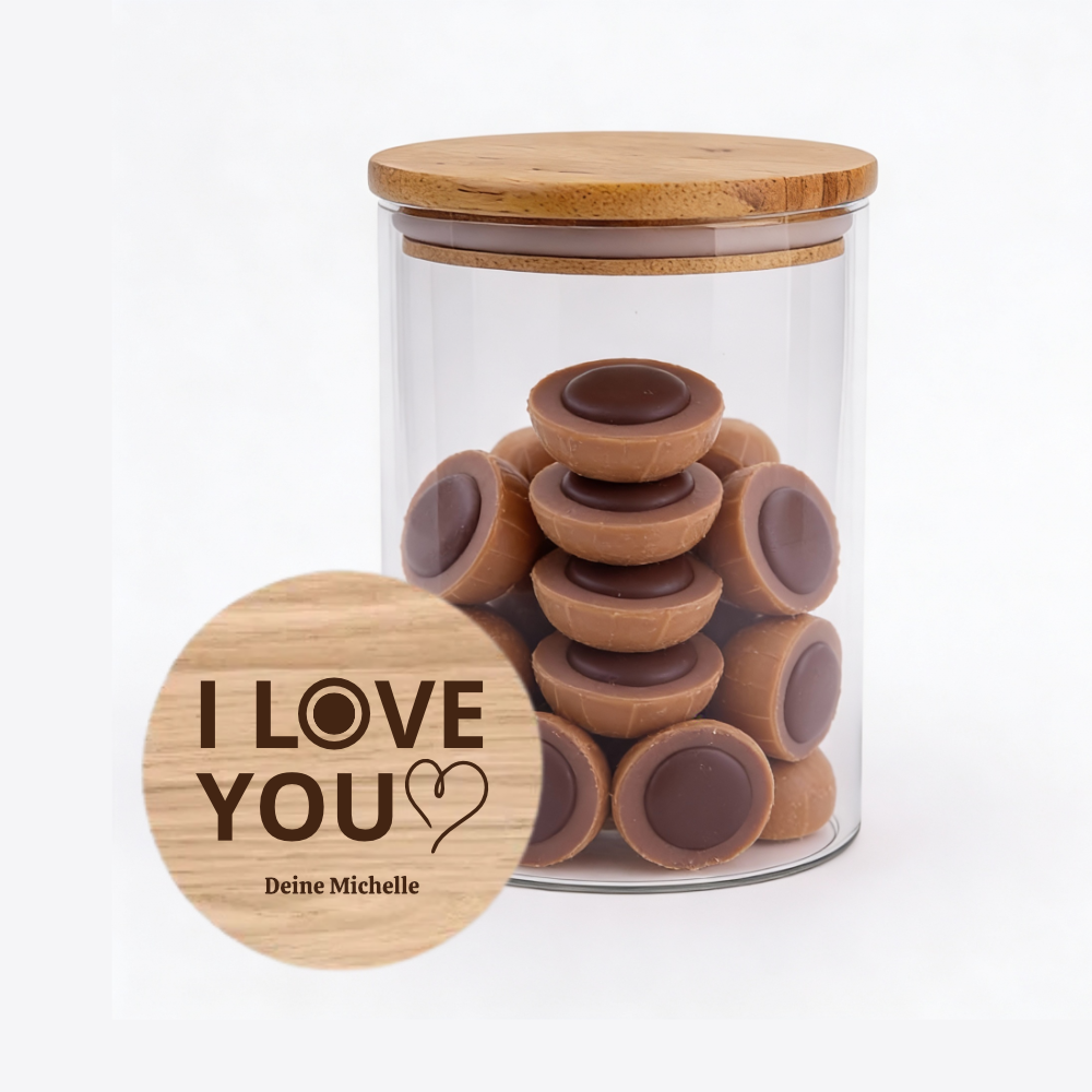 Personalisiertes Vorratsglas "I love you"