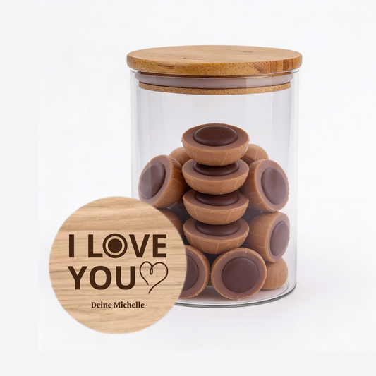 Personalisiertes Vorratsglas "I love you"