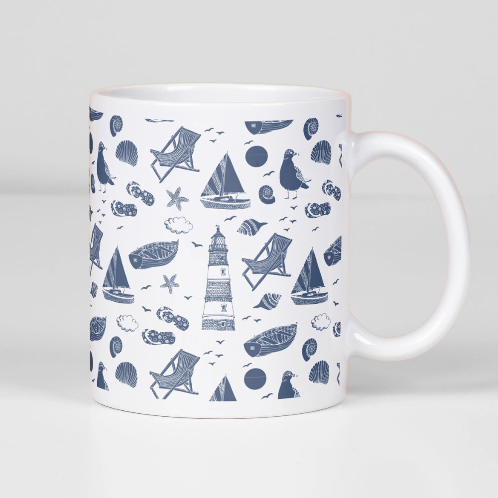 Personalisierte Keramik-Tasse "Collage Maritim"